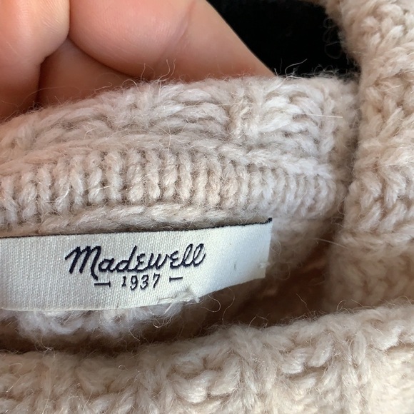 Madewell Ribbed Knit Wool Alpaca Turtleneck Sweater S - Picture 6 of 7